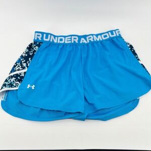 Under Armour Womens Play Up 2.0 Shorts Bundle Blue Black Medium 2 Pair Set